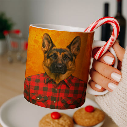 Custom Photo Dog In Red Shirt Mug Gift For Dog Lovers