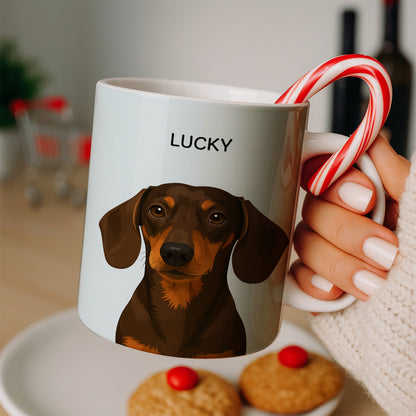 Custom Photo Minimalist Classic Dog Mug Gift For Dog Lovers
