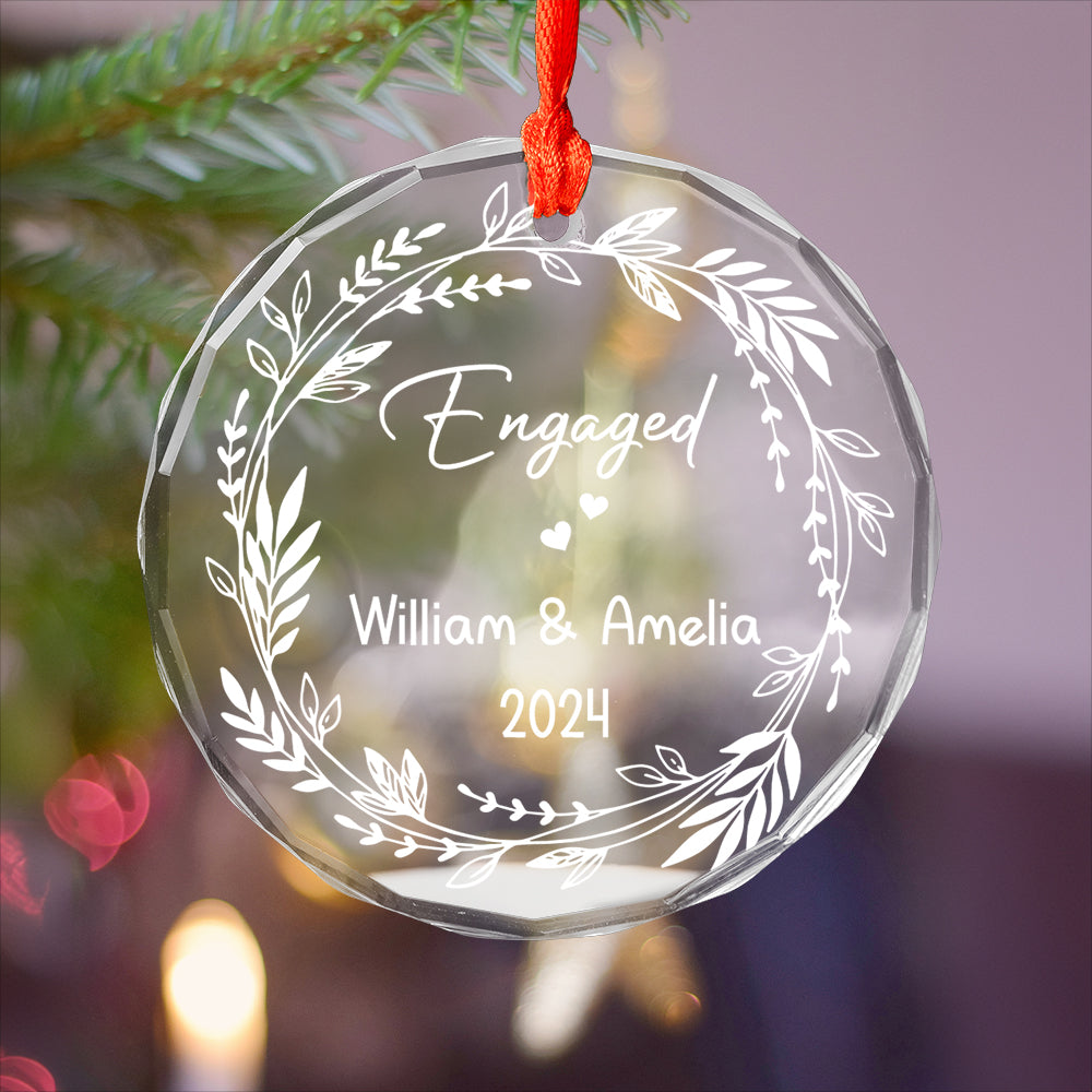 Custom Name EngageD First Christmas Custom Couple