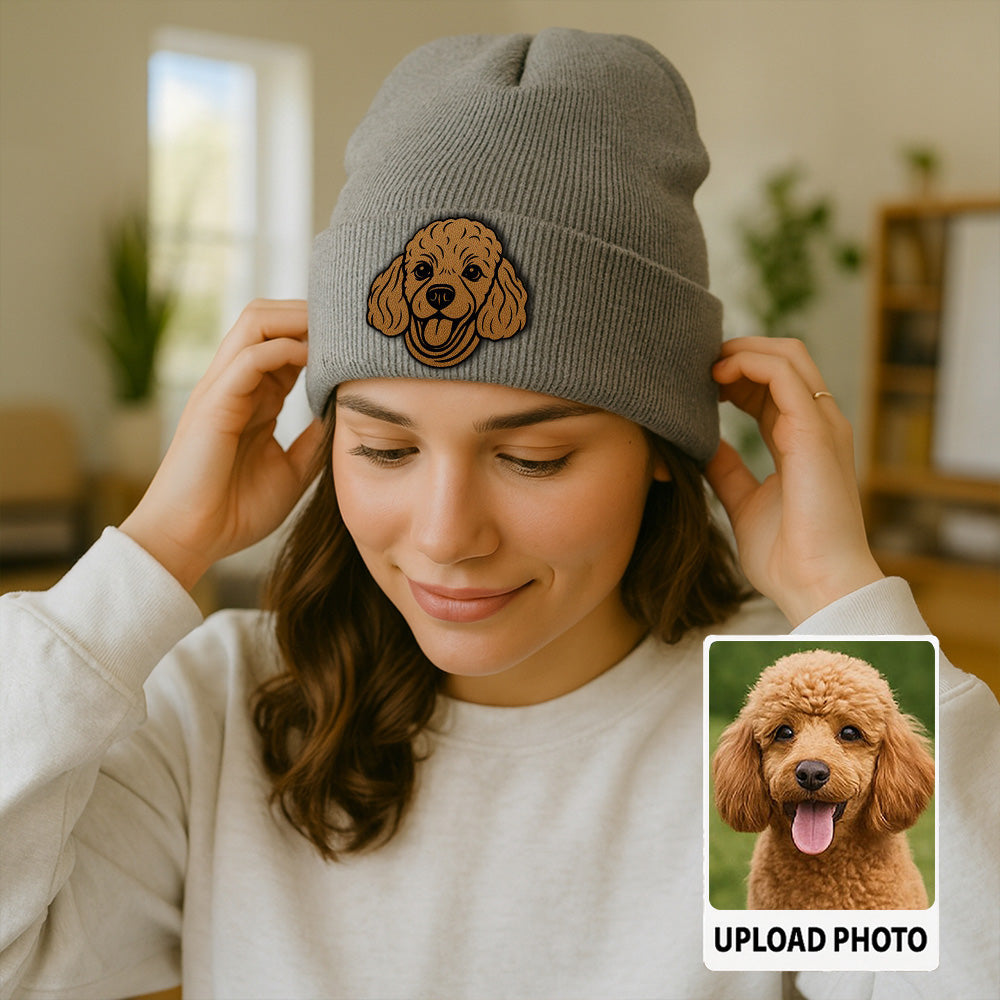 Custom Dog Photo Pet Beanie Hat – Personalized Winter Beanie for Animal Lovers TH99B06
