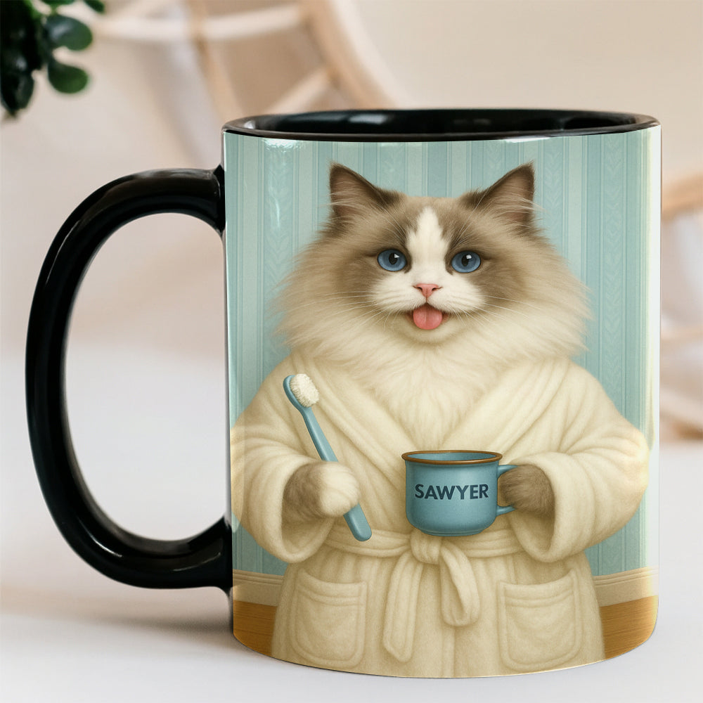 Custom Photo Cat Bathroom Mug Cat Gifts Lovers