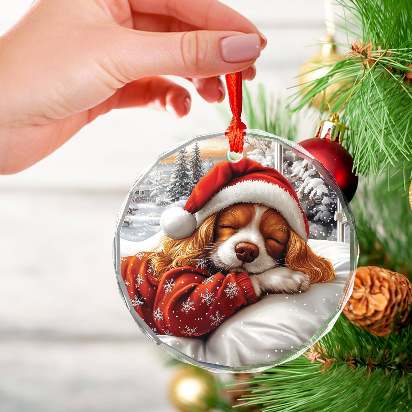 Cocker Spaniel Dog Sleeping In Bed Design 2