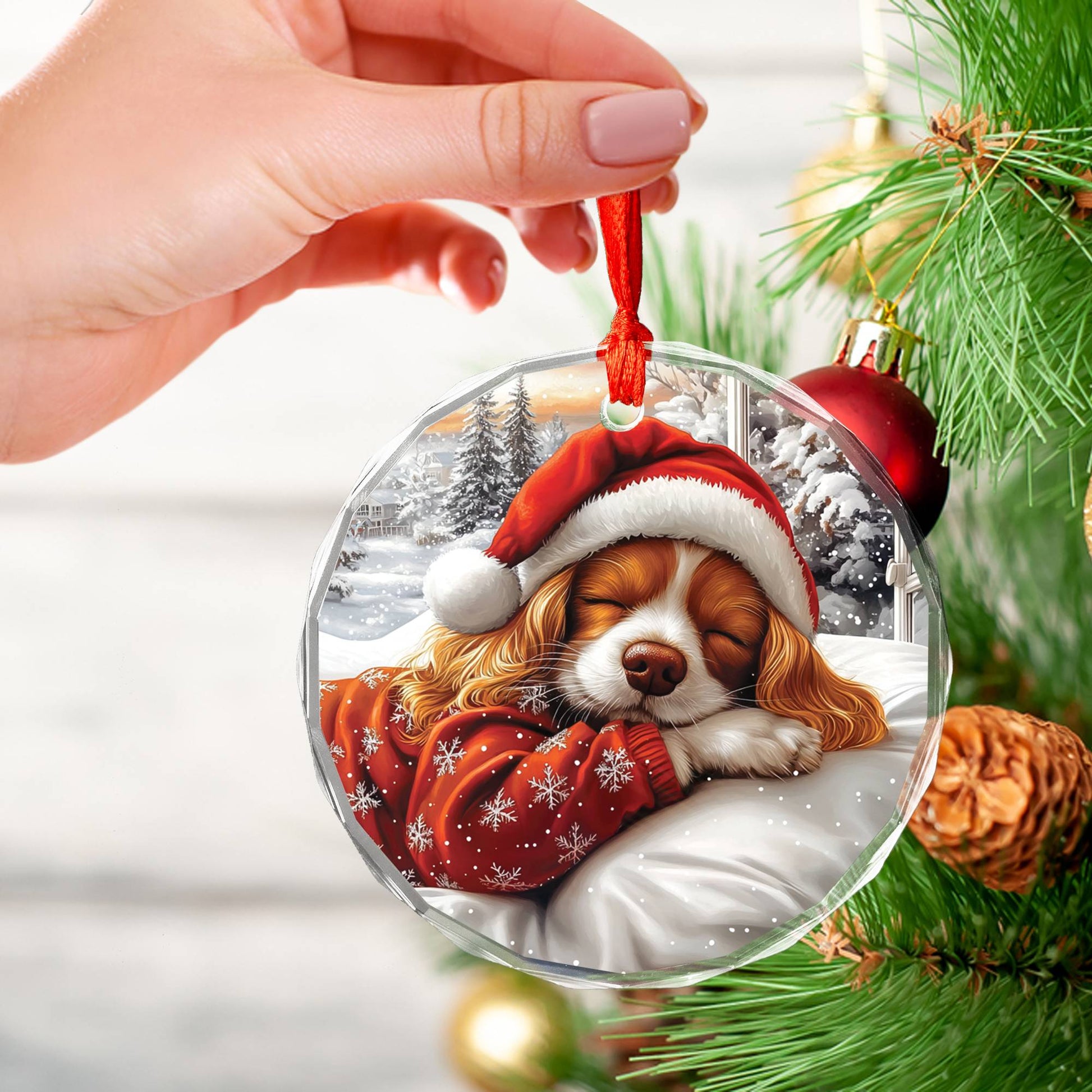 Cocker Spaniel Dog Sleeping In Bed Design 2