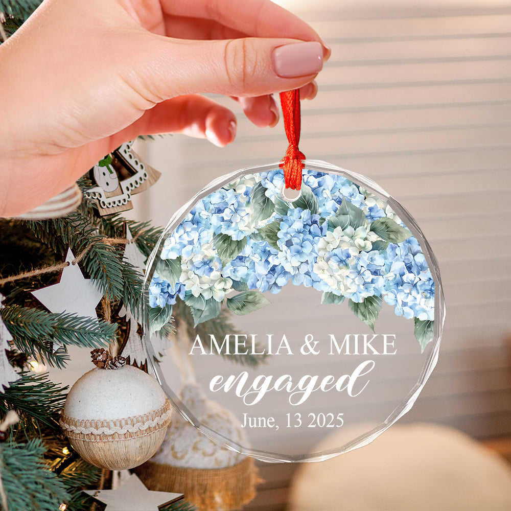 Custom Name And Date Engaged For Couple Wedding