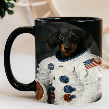 Custom Photo Dog Astronaut Mug _ Gift For Dog Lovers