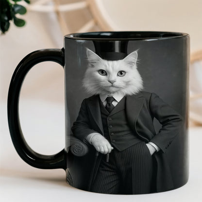 Custom Photo Gentleman Cat Gift For Cat Lovers
