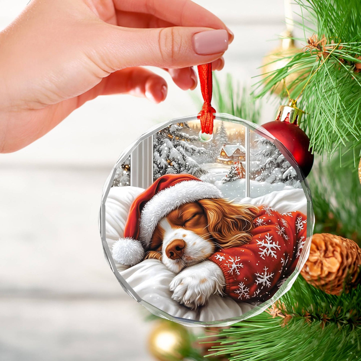 Cocker Spaniel Dog Sleeping In Bed Design 4