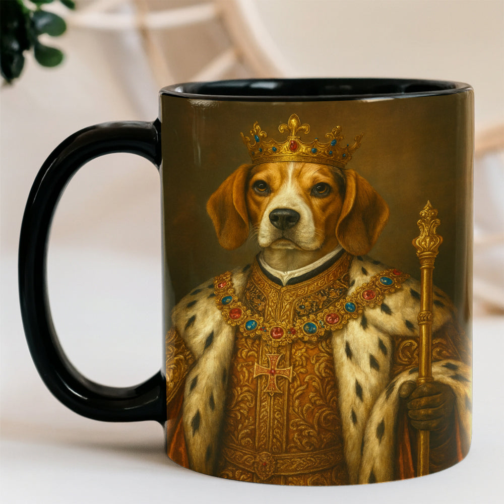 Custom Photo Dog King Royal Mug _ Gift For Dog Lovers