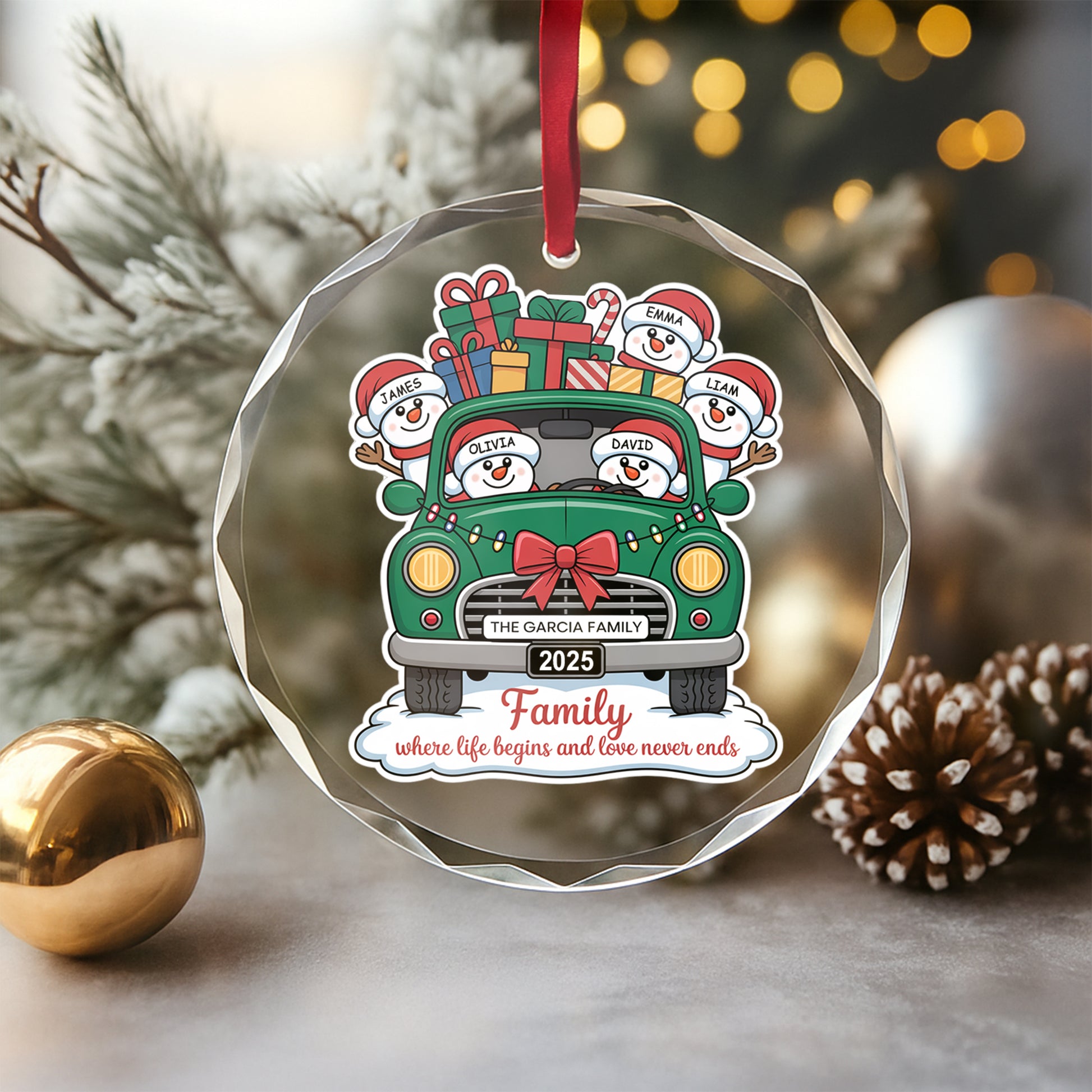 Custom Family Snowman