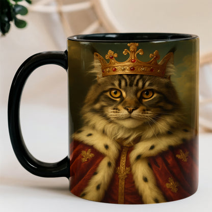Custom Photo Cat Royal Mug Pet King Portrait