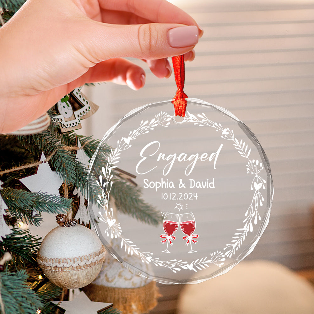 Custom Name And Date Engaged Wedding Gift