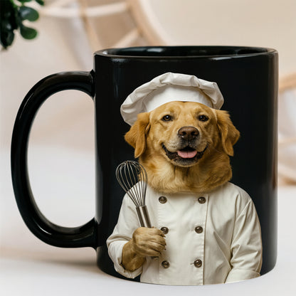 Custom Photo Dog Chef Mug _ Gift For Dog Lovers
