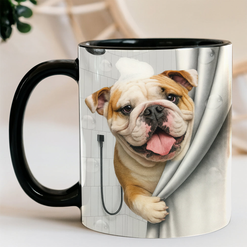 Custom Dog Photo Dog In Bathroom Mug Gift For Dog Lovers