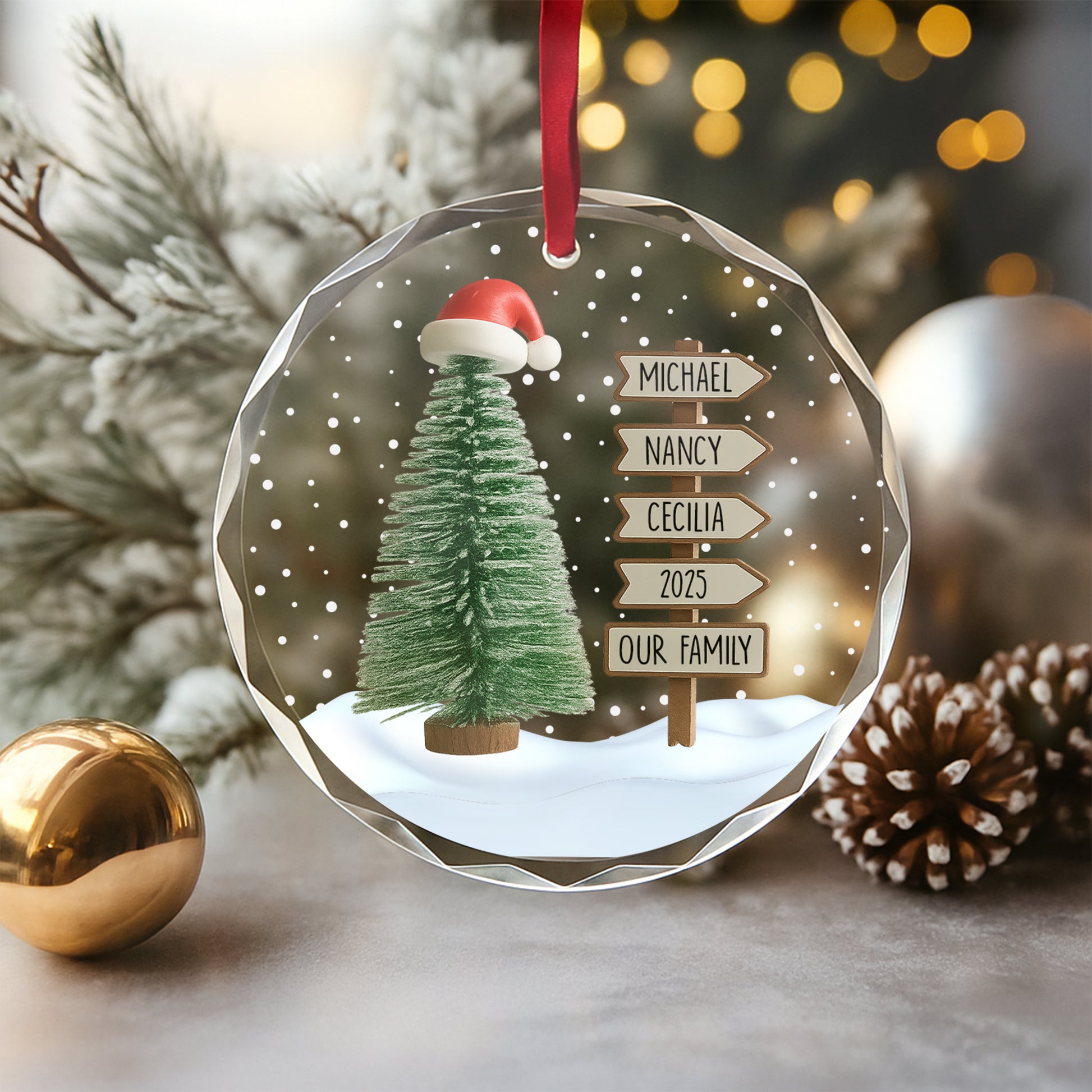 Custom Family Name pine tree