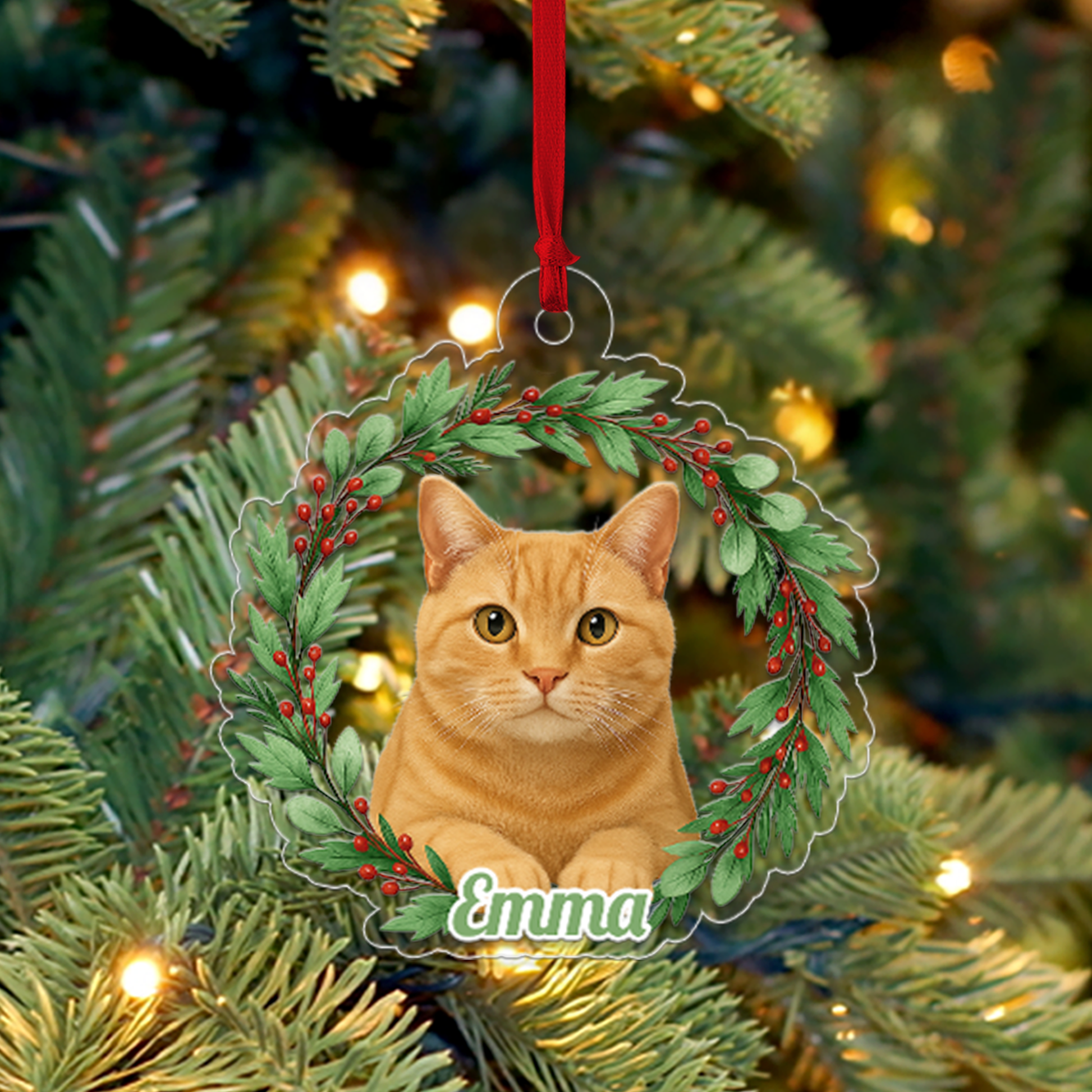 Custom Name Cat Xmas