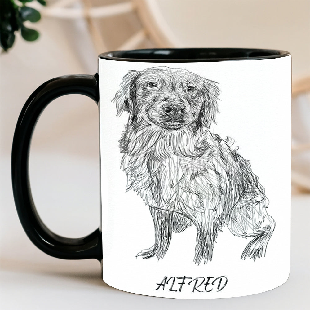 Custom Photo Dog Pencil Art