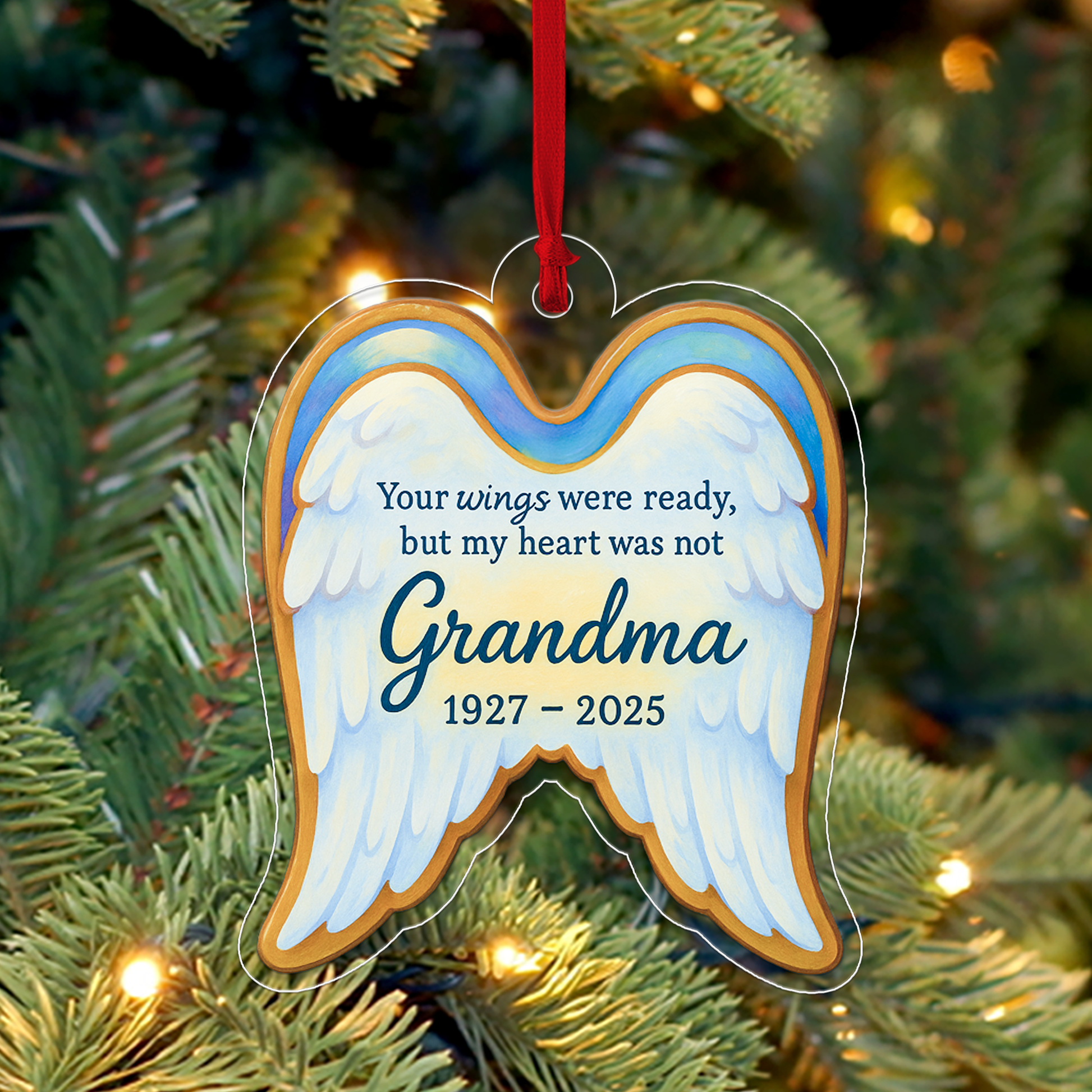 Personalized Memorial Angel Ornament