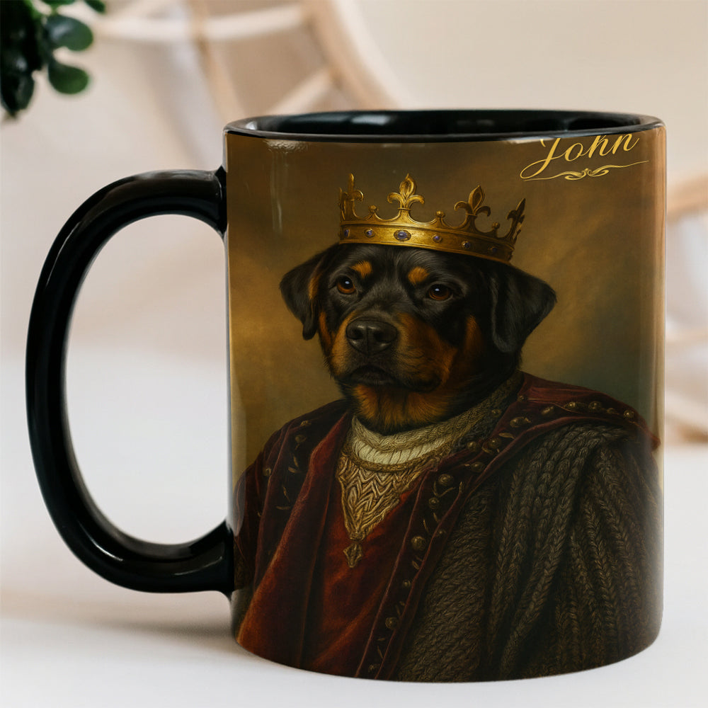 Custom Photo Crown King Dog Mug Gift For Dog Lovers
