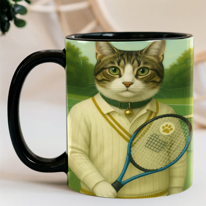 Custom Photo Tennis Player Cat Canvas