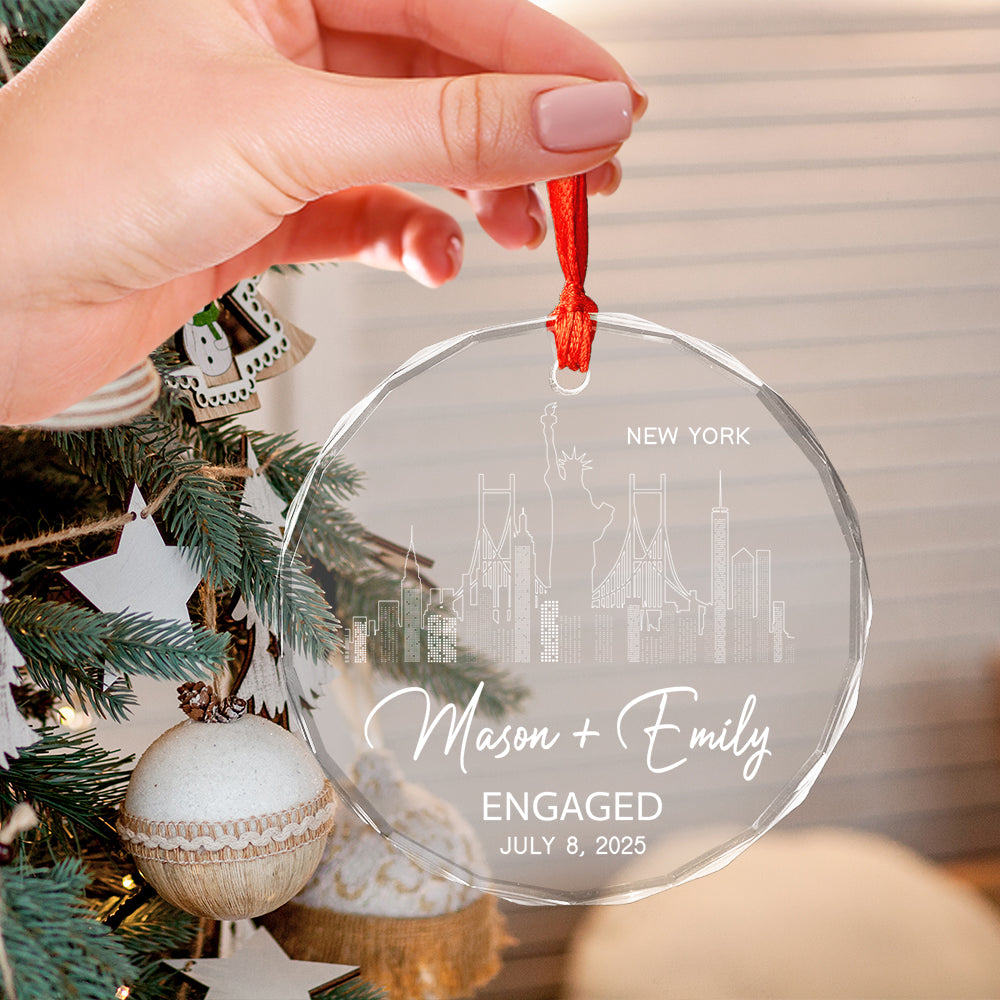 Custom Name And Date Engaged Wedding Couple