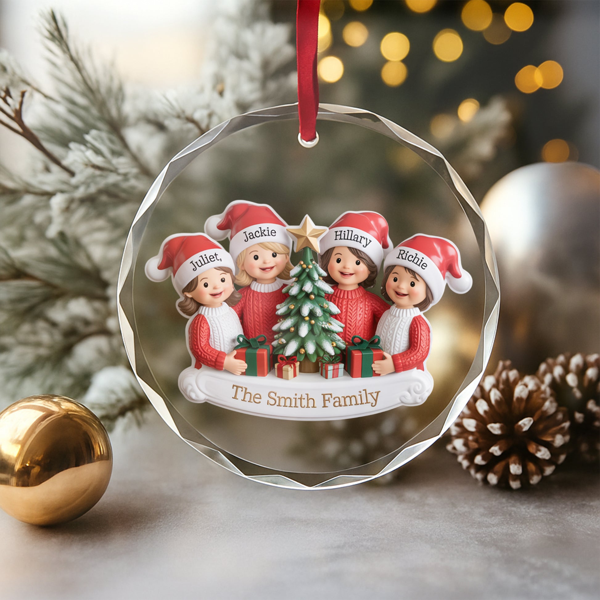 Personalize Christmas Family Ornament4