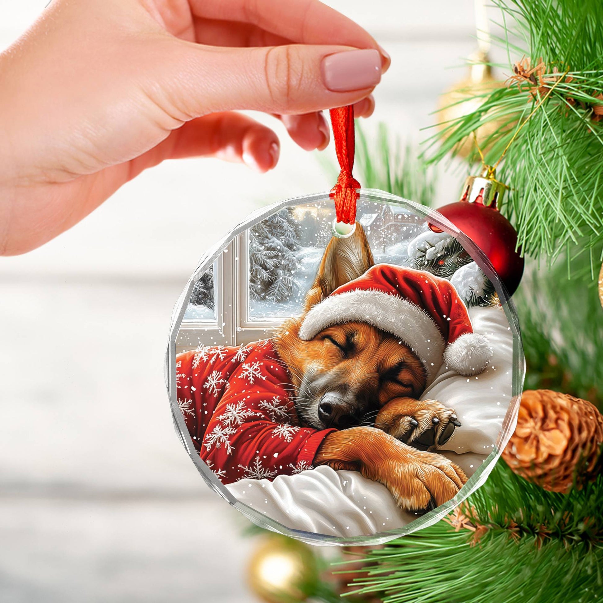 German Shepherd Dog Sleeping In Bed Design 4