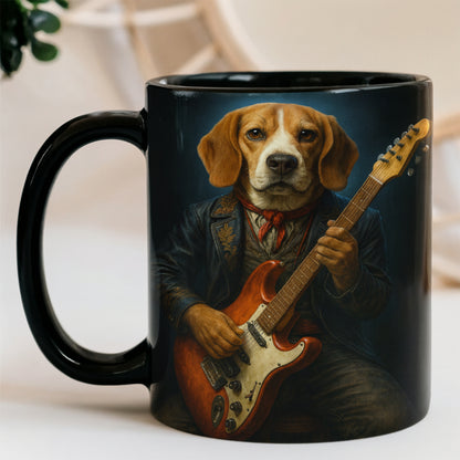 Custom Photo Dog Rock n Roll Mug Gift For Dog Lovers