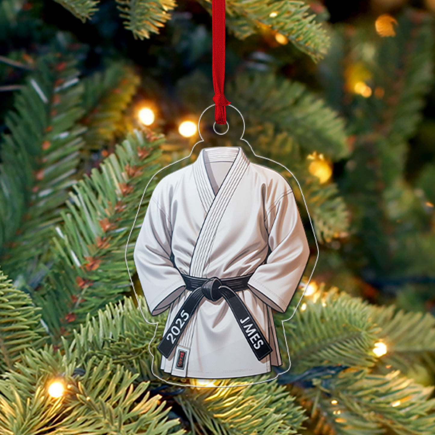Personalized Name Karate 1 Acrylic Ornament Christmas Gift