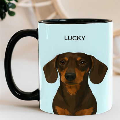 Custom Photo Minimalist Classic Dog Mug Gift For Dog Lovers