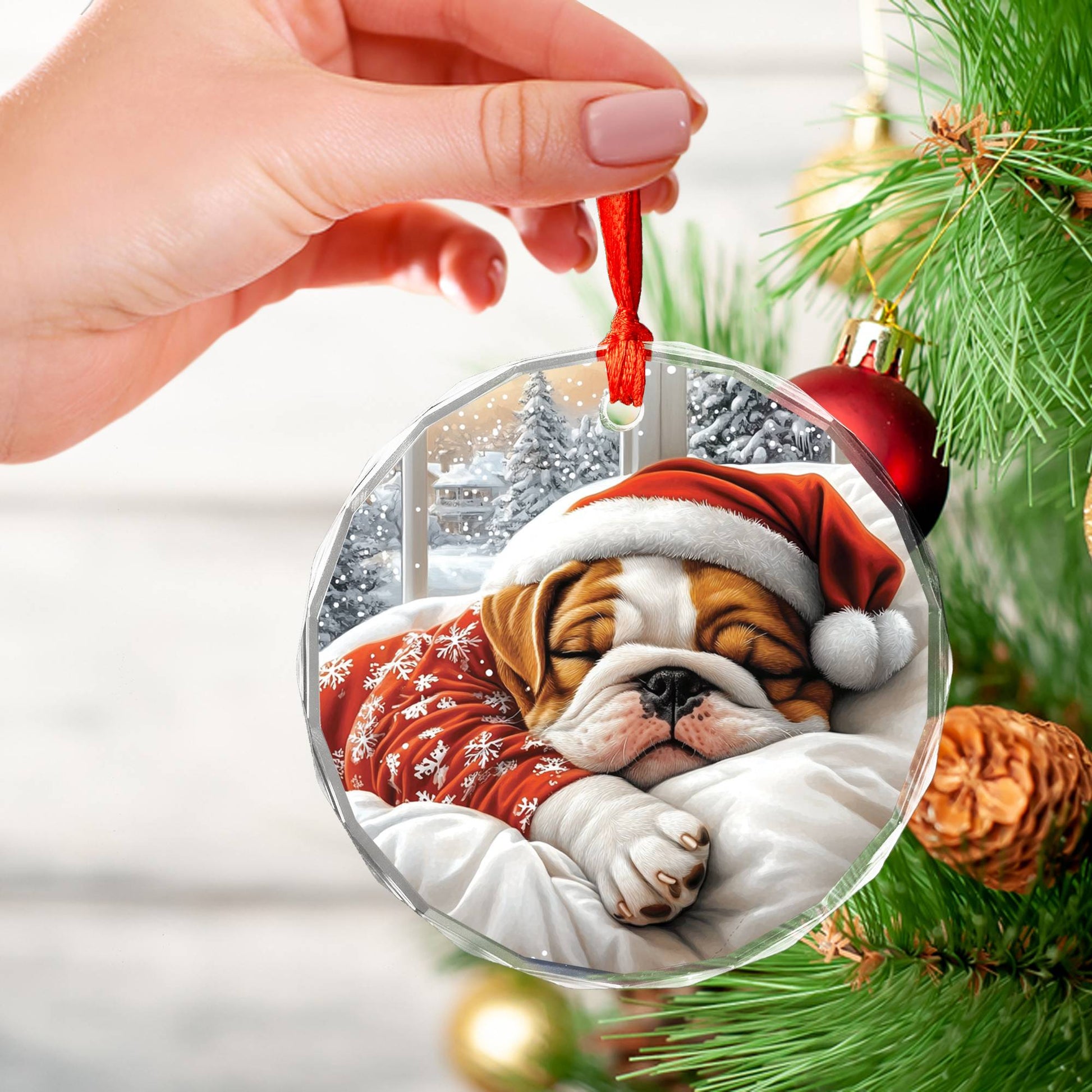 Bulldog Sleeping In Bed Design 3