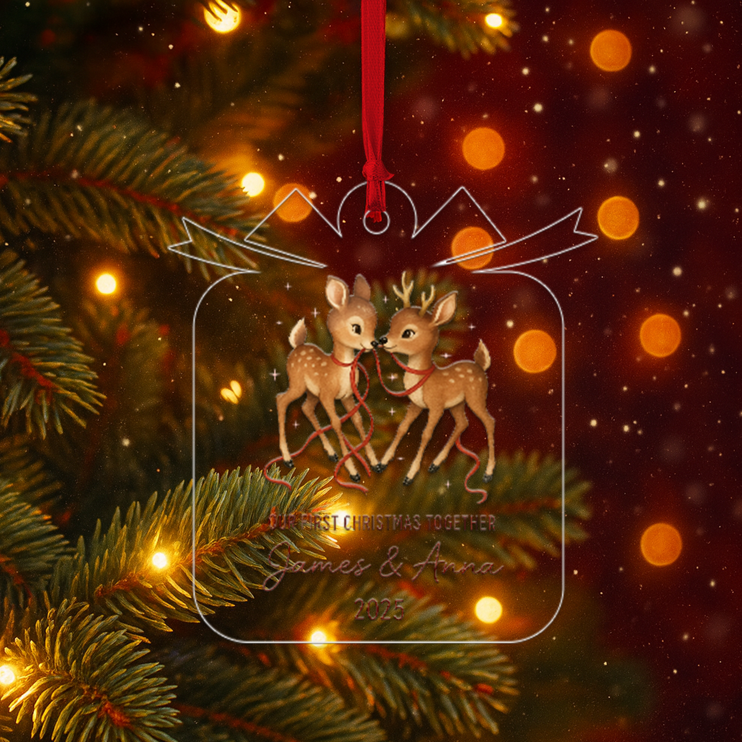 Custom Name Couple Deer Design