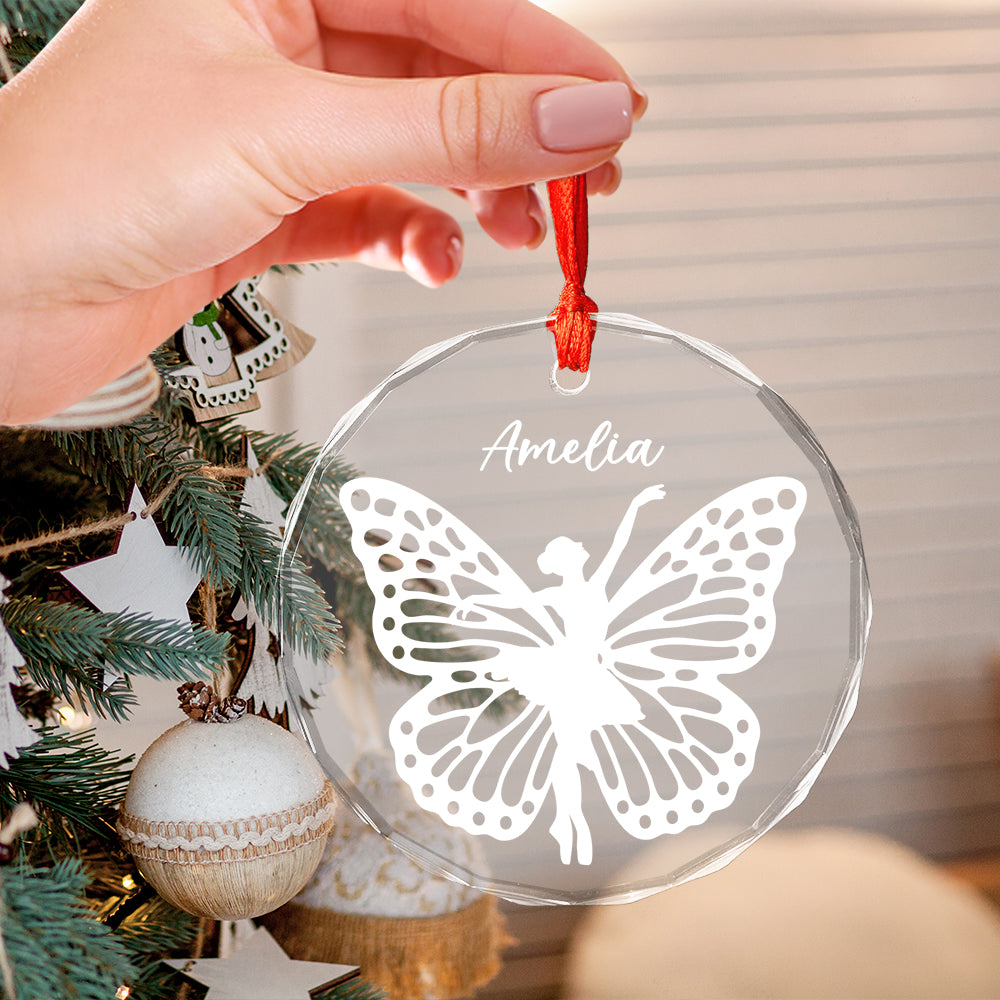 Custom Name Ballet Dancer Butterfly Art