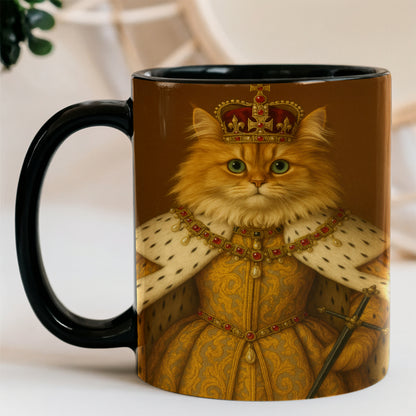 Custom Photo Crowned Queen Cat MugGift For Cat Lovers