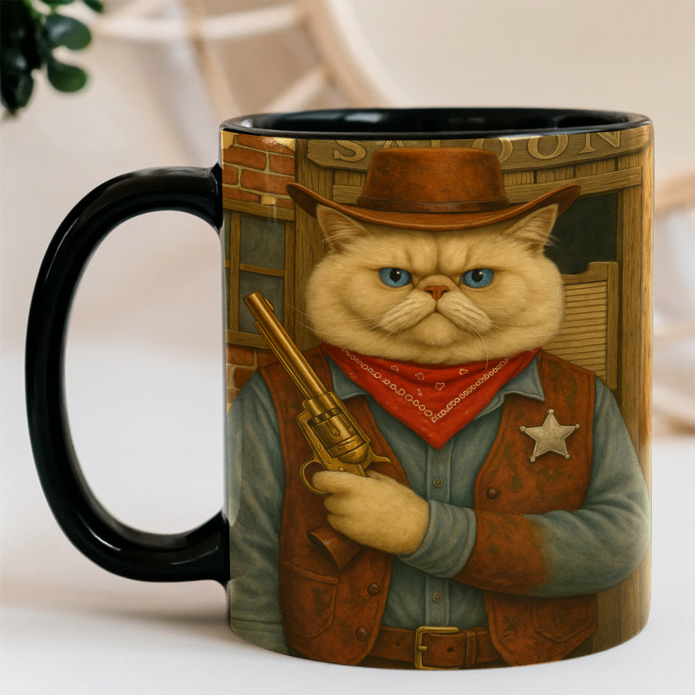 Custom Photo Cat Cowboy Mug