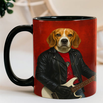 Custom Photo Guitarist Dog Mug Gift For Dog