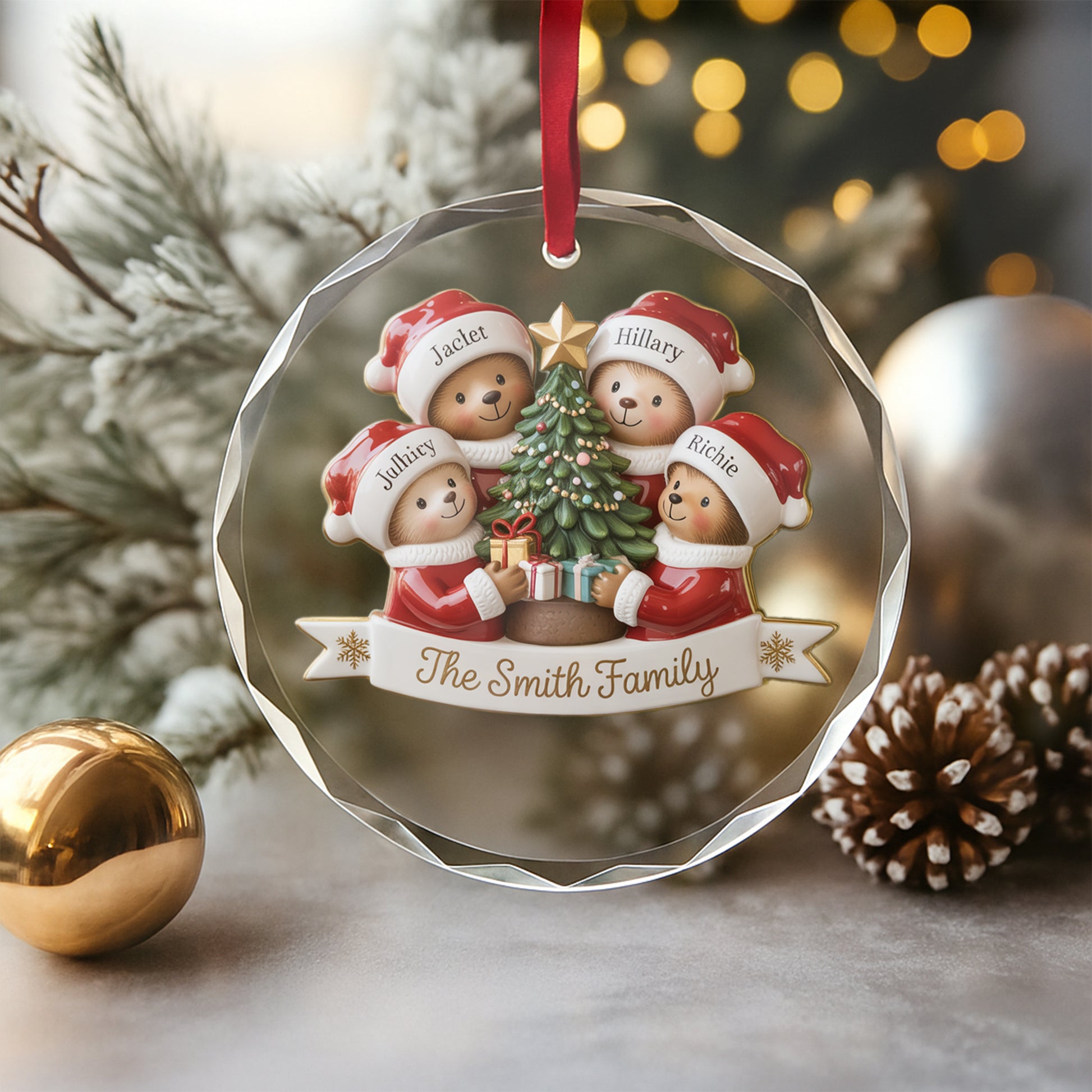 Personalize Christmas Family Ornament 3