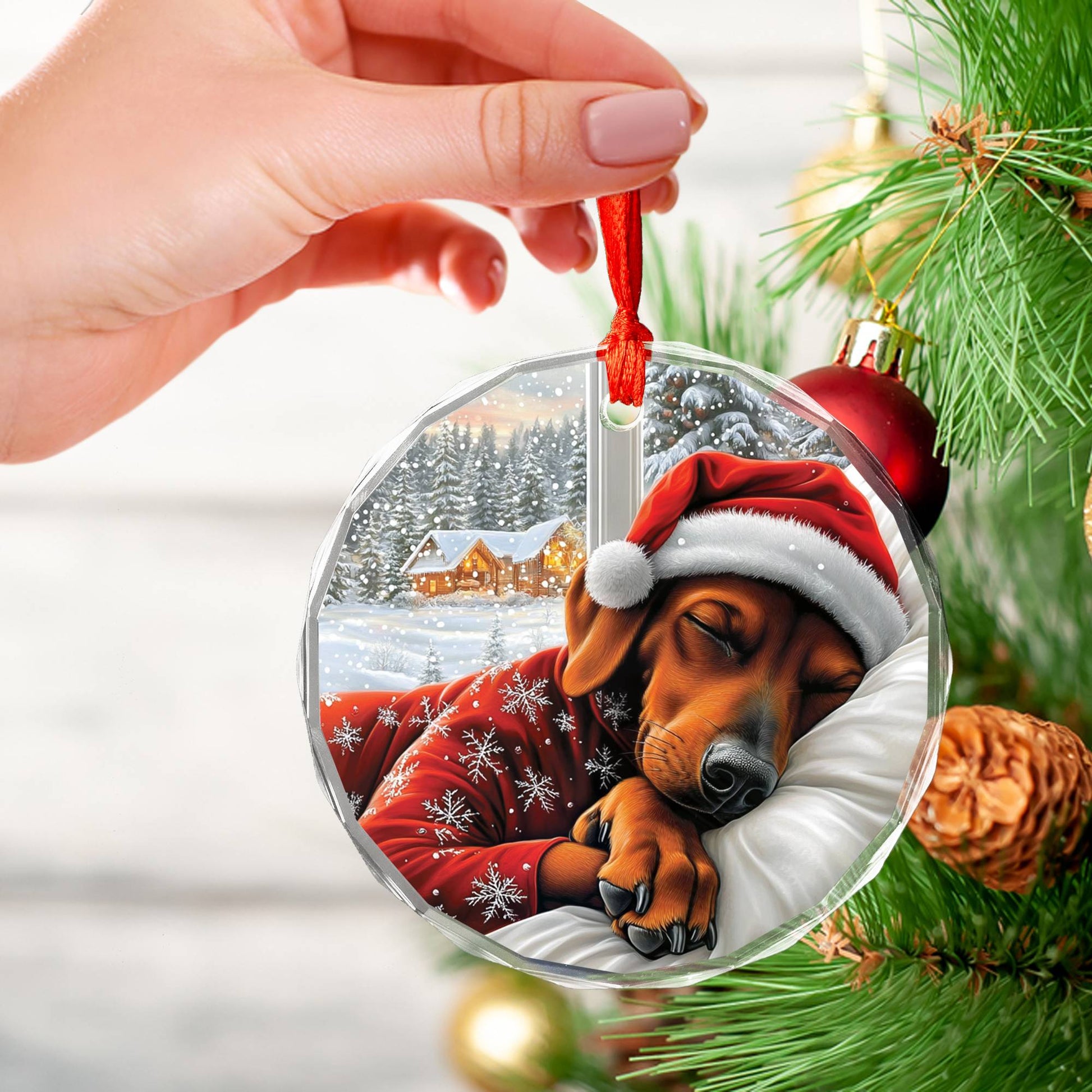 Doberman Pinscher Dog Sleeping In Bed Design 2