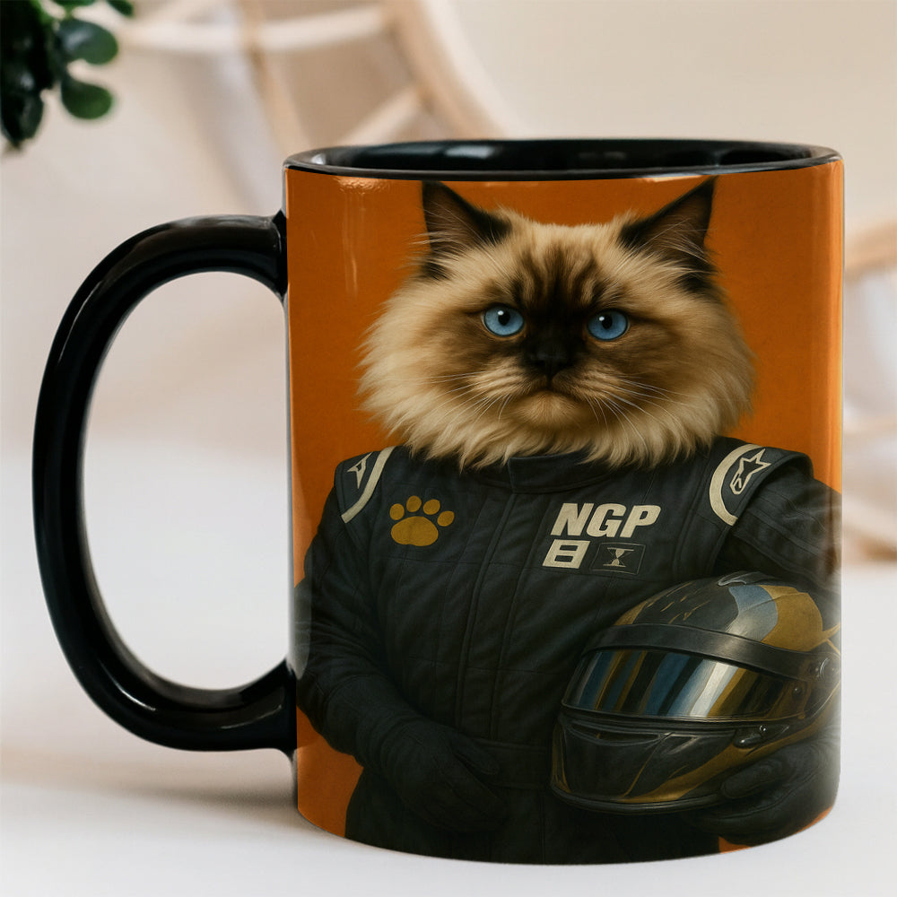 Custom Photo Cat Racer MugGift For Cat Lovers
