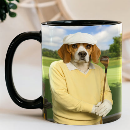 Custom Photo Golfer Dog Mug Gift For Dog Lovers