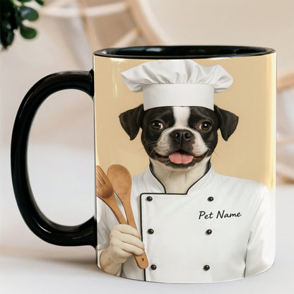 Custom Dog Chef Potrait Mug Gift For Dog Lovers