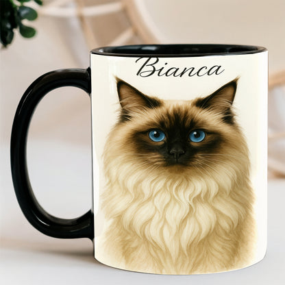 Custom Cat Portraint And With Name Mug