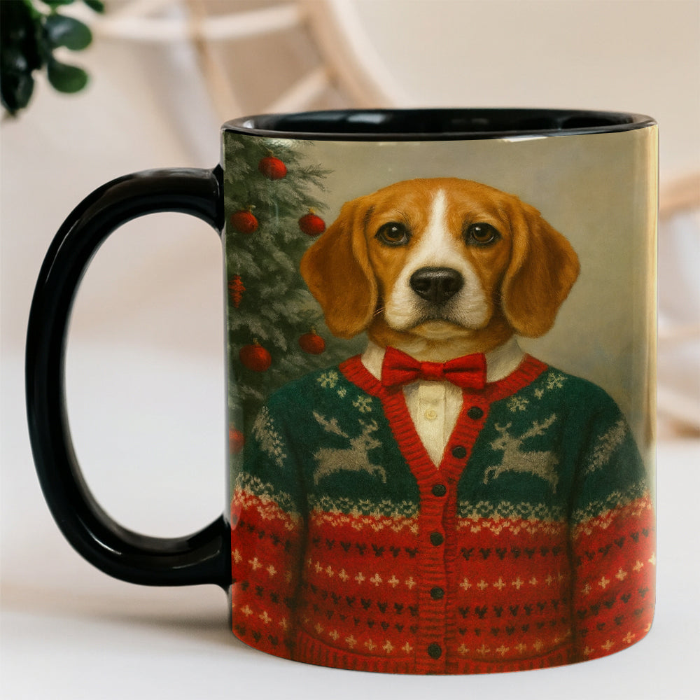 Custom Photo Christmas Dog Mug Gift For Dog Lovers