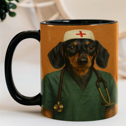 Custom Photo Nurse Dog Mug Gift For Dog Lovers