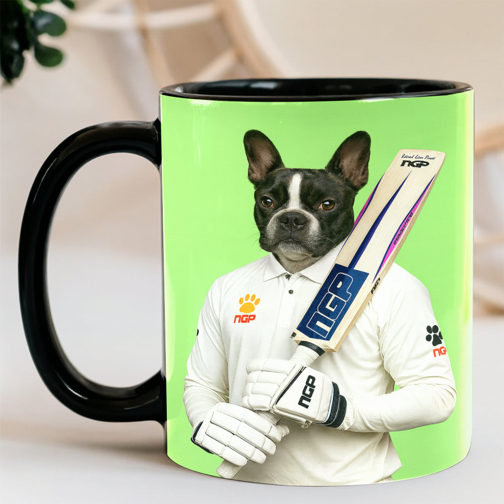 Custom Photo Cricketer Dog Mug Gift For Dog Lovers