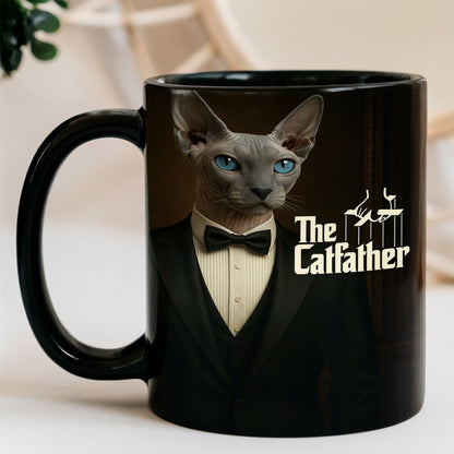 Custom Photo Cat Father Mug _ Gift For Cat Lovers