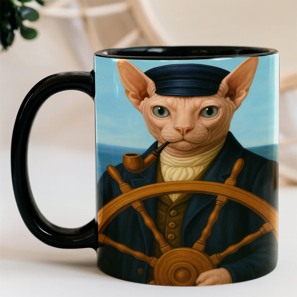 Custom Photo Sailor Cat MugGift For Cat Lovers