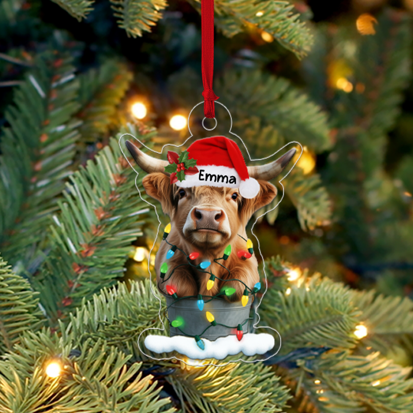 Highland Cow Christmas Tree