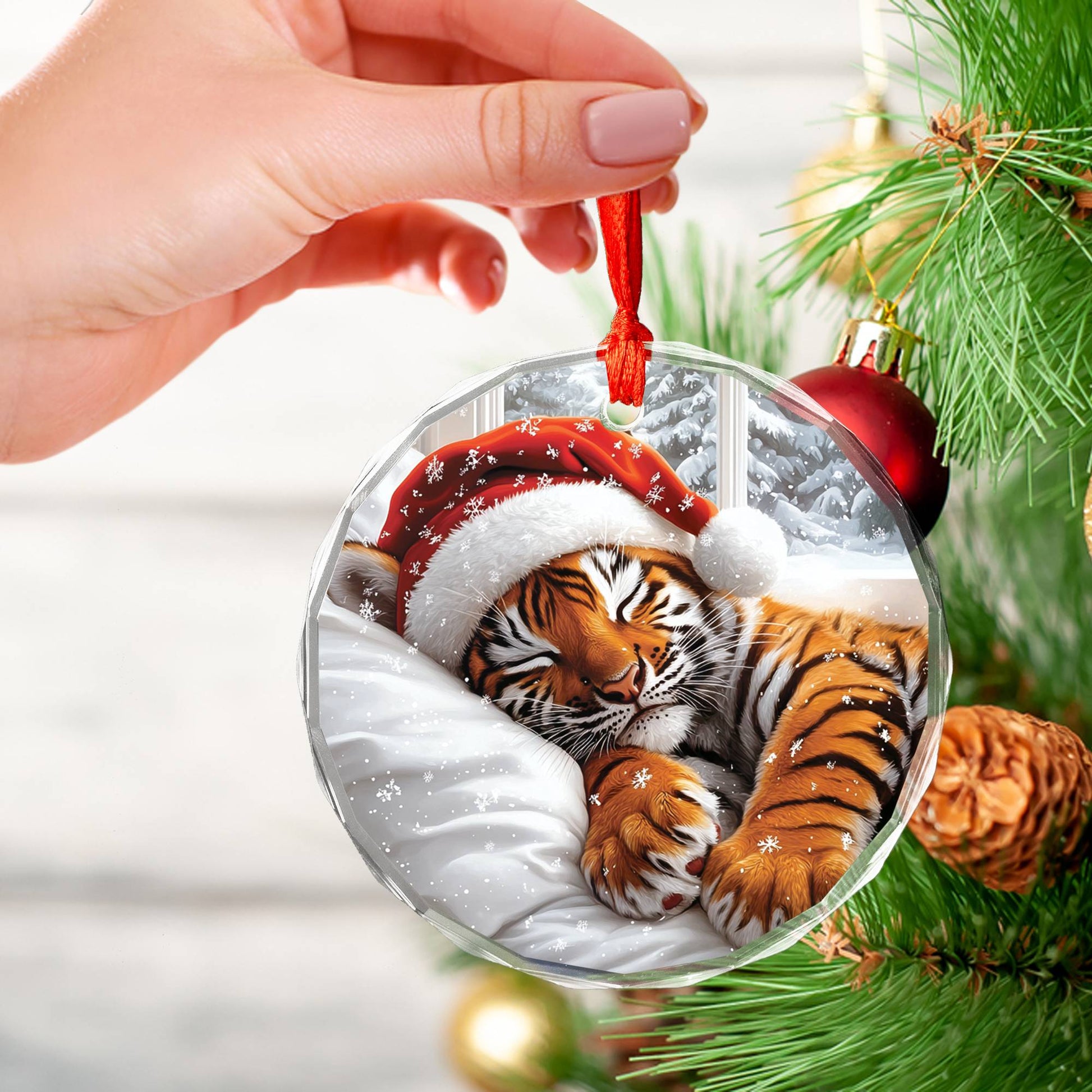 Tiger Sleeping In Bed Design 1