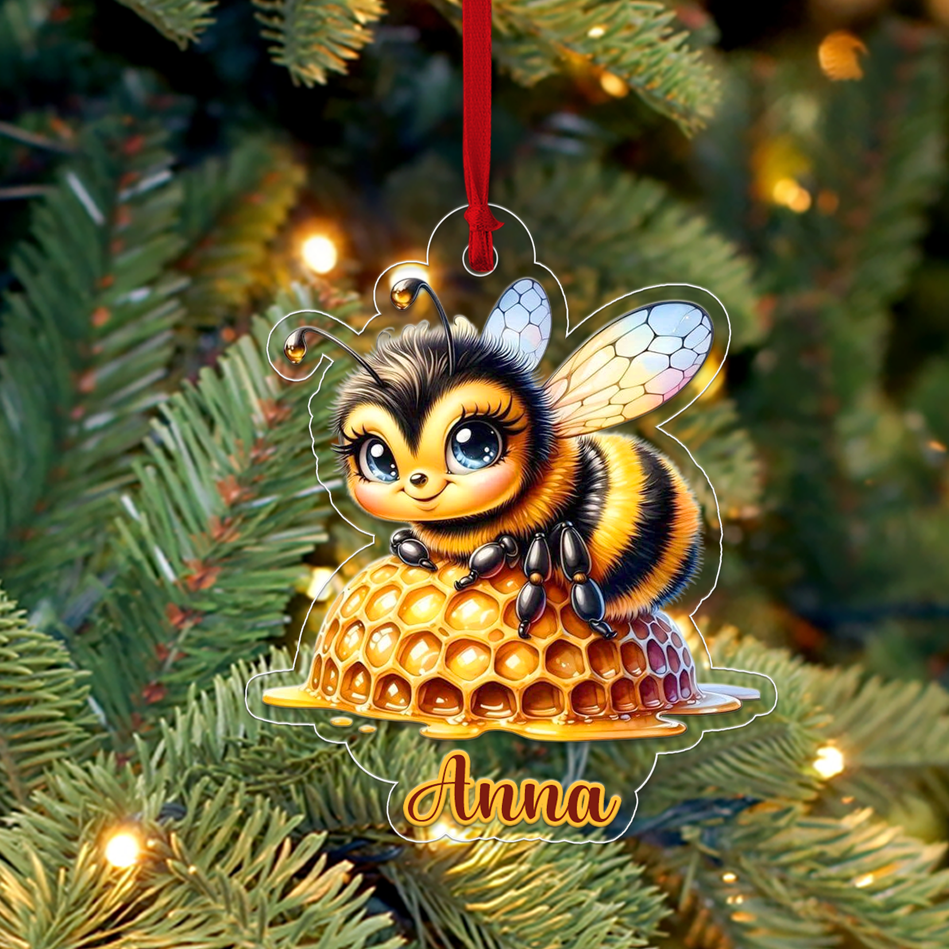 Custom Name Bee Christmas