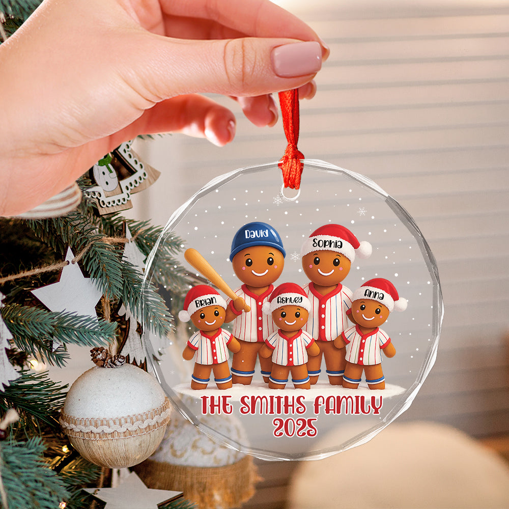 Personalized Baseball Family Gingerbread